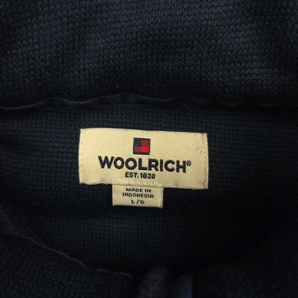 Woolrich Blue Heather Quarter Zip Sweater Fleece Pullover Mens Large Hiking - Picture 3 of 11
